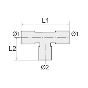 T-Reduzierverbinder POM, für Schlauch-Ø1 18, für Schlauch-Ø2 15