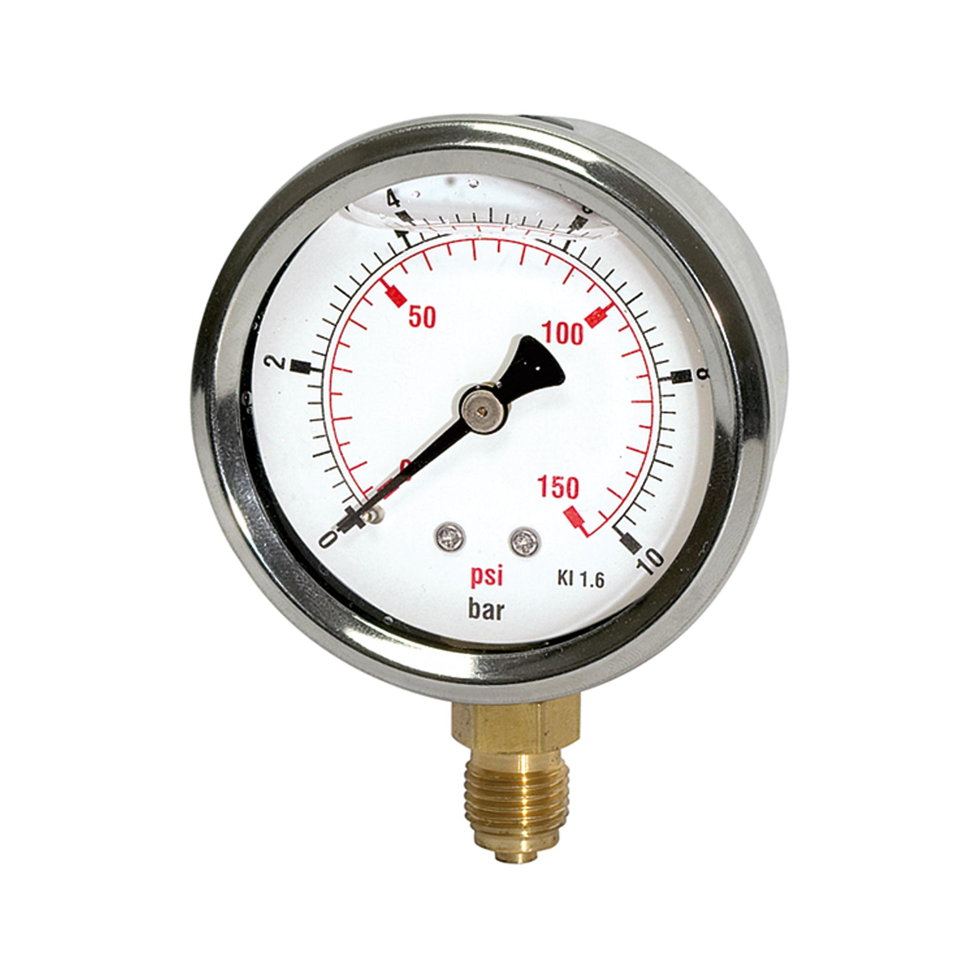 Glyzerinmano »pressure line«, G 1/4 unten, 0-2,5 bar/36 psi, Ø 63