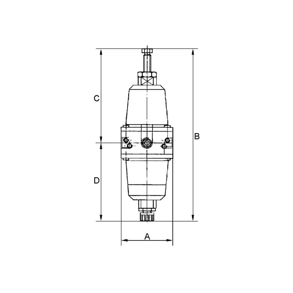Präzisionsfilterregler, buntmetallfrei, G 1/4, 0,1 - 2 bar