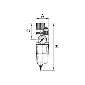 Kombi-Wartungseinheit, mit PC-Behälter, BG 1, G 1/4, 0,5 - 10 bar