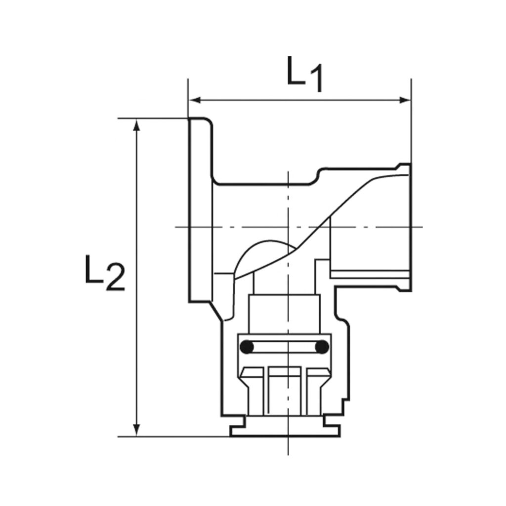 Wandwinkel, Messing, »speedfit« G 1/2, für Rohr Außen-ø 15 mm