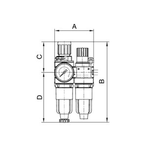 Wartungseinheit 2-tlg. »Standard-mini«, PC-Behälter, BG 0, G 1/8