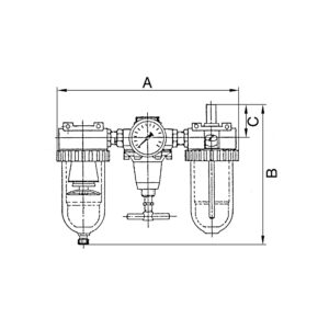 Wartungseinheit 3-tlg. »Standard«, mit PC-Behälter, BG 1, G 1/4