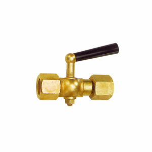 Manometer-Absperrhahn, Muffe - drehbare Muffe, MS blank, G 1/2