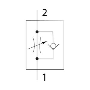 Drosselrückschlagventil einseitig, Schlauch-Schlauch, Schl.-Ø 4