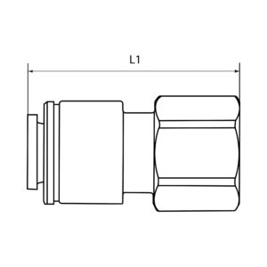 Aufschraubverbinder POM, G 1/8, für Schlauch-Außen-Ø 4 mm