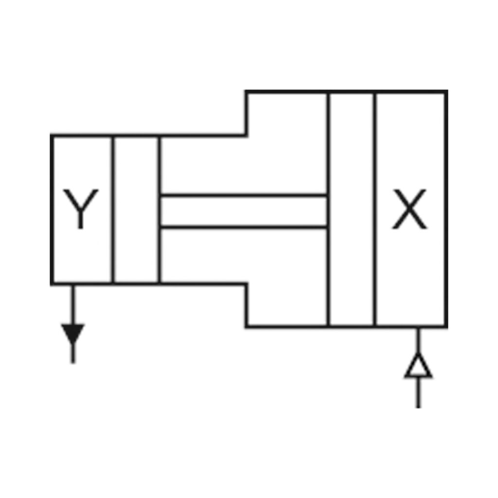 Doppelkolben-Druckverstärker (Booster) o. Regler, G1/8,Kolben-Ø40