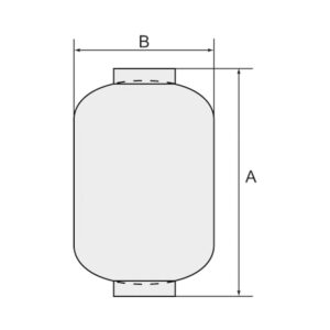 Druckluftbehälter 1 Liter, 2 x G 1/2 IG