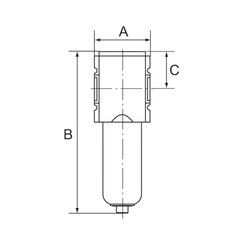 Aktivkohlefilter »FUTURA-mini« mit PC-Behälter, BG 0, G 1/4