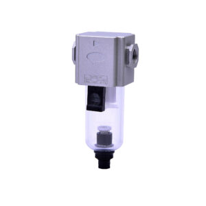 Filter »GA-mini«, mit PC-Behälter, 5 µm, BG 200, G1/8, Ablass: HA