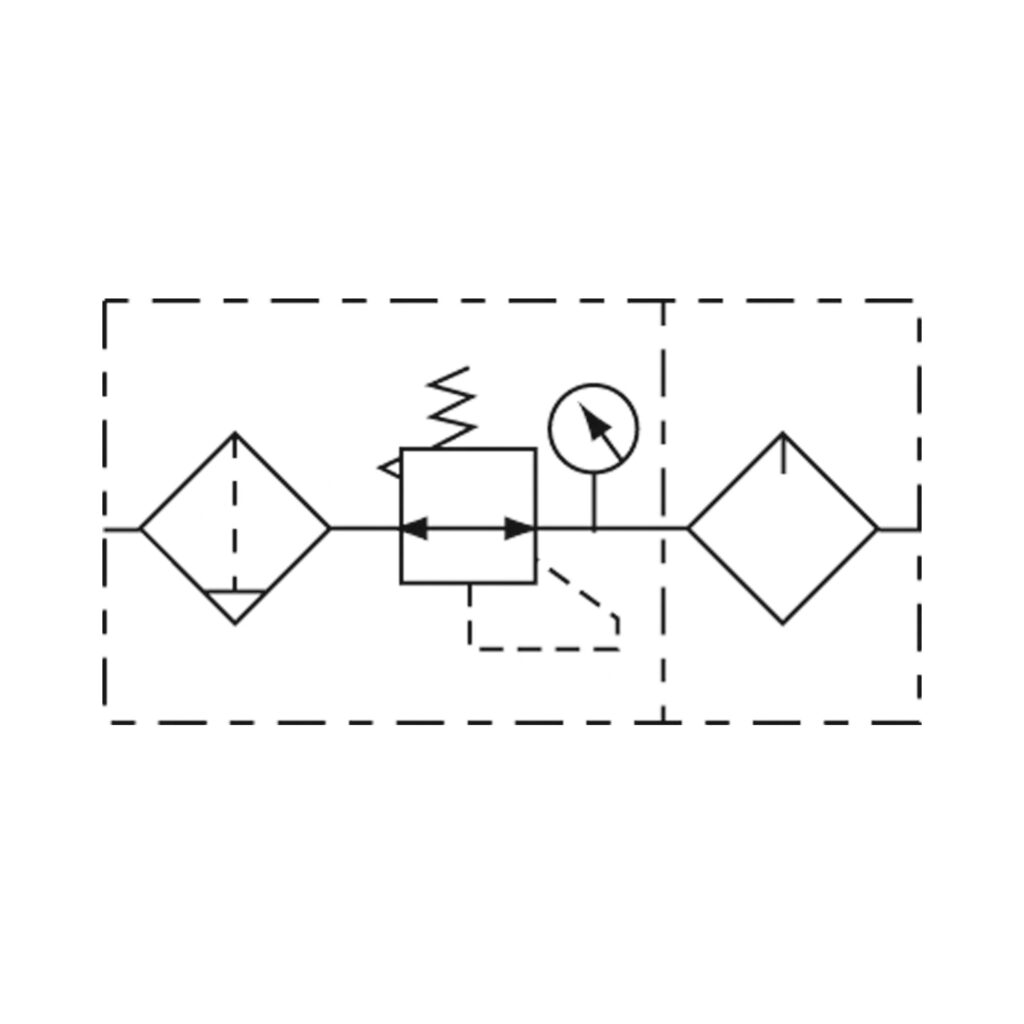 Wartungseinheit 2-tlg. »GA«, PC-Beh., BG 300, G1/4, 1,5-9 bar, HA