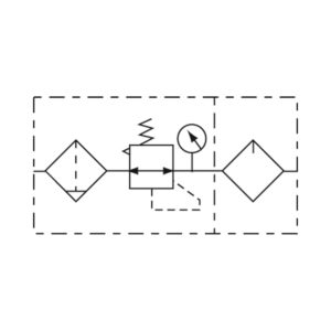 Wartungseinheit 2-tlg. »GA«, PC-Beh., BG 300, G1/4, 1,5-9 bar, HA