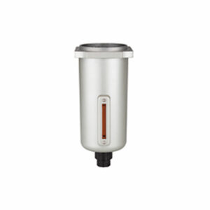 Metallbehälter mit Sichtrohr und vollautomatischem Ablassventil