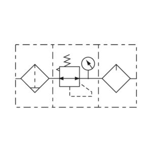 Wartungseinheit 3-tlg. »GA«, PC-Beh., BG 300, G1/4, 1,5-9 bar, HA