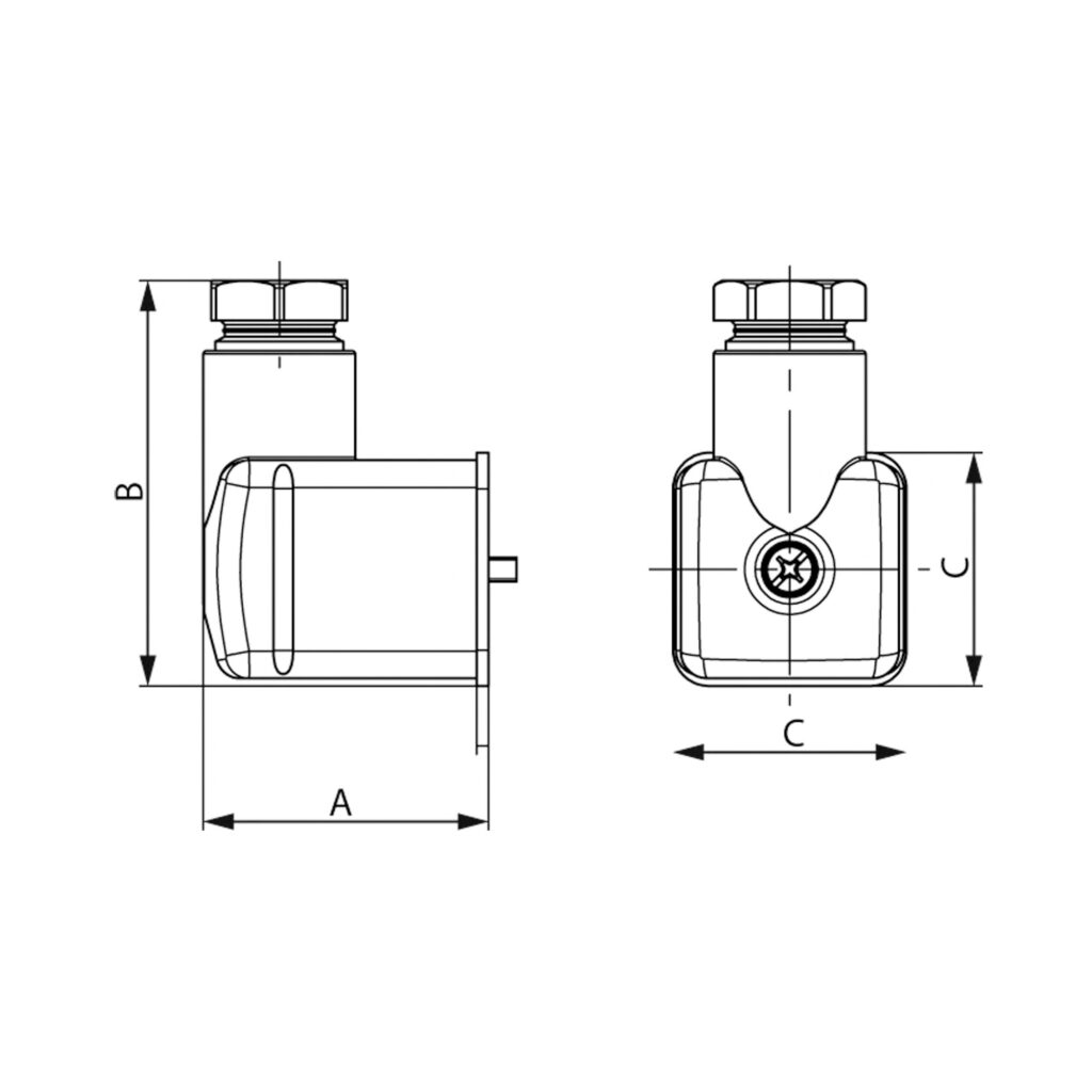 Gerätesteckdose, Bauform A, 0-250 V, AC/DC, M16 IG