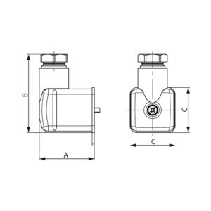 Gerätesteckdose, Bauform A, 0-250 V, AC/DC, M16 IG