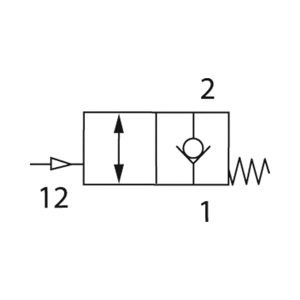 Pneumatisch entsperrbares Rückschlagventil, G 1/8, G 1/8 i., M5