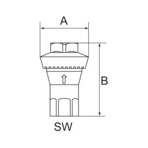 Inline-Druckregler, 2 x IG, ohne Sekundärentlüftung, G 1/4, 1 bar