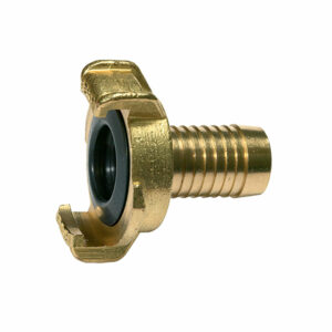 GEKA-Schlauchstück, starr, Messing blank, Anschluss LW 10