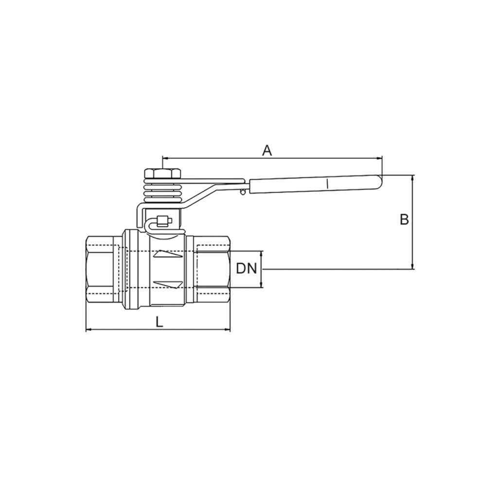 Kugelhahn, Federrückstellung, MS vern., Rp 1/4, DN 8