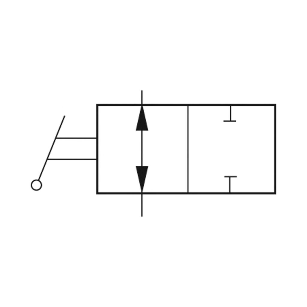 2/2-Wege-Kipphebelventil, beidseitig, Gew.anschluss G 1/8,G1/8IG