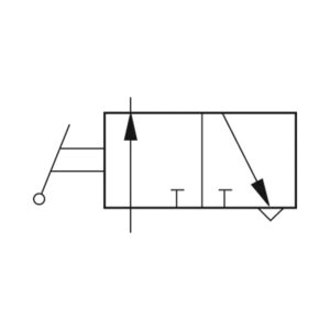 3/2-Wege-Kipphebelvent.Schlauchs.Gew.anschluss G1/8,Schl.G1/8IG