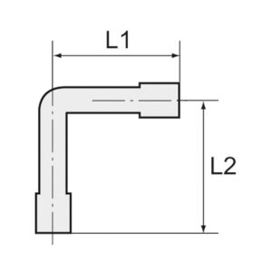 Winkel-Schlauchverbindungsstutzen, für Schlauch LW 3 mm, POM