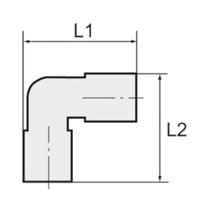 Einsteck-Winkelverbinder POM, Stutzen 4 mm, Schlauch-Außen-Ø 4