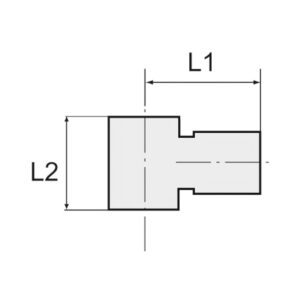 L-Ringstück, für Hohlschraube M5, Schlauch-Ø 4 mm, MS vern.