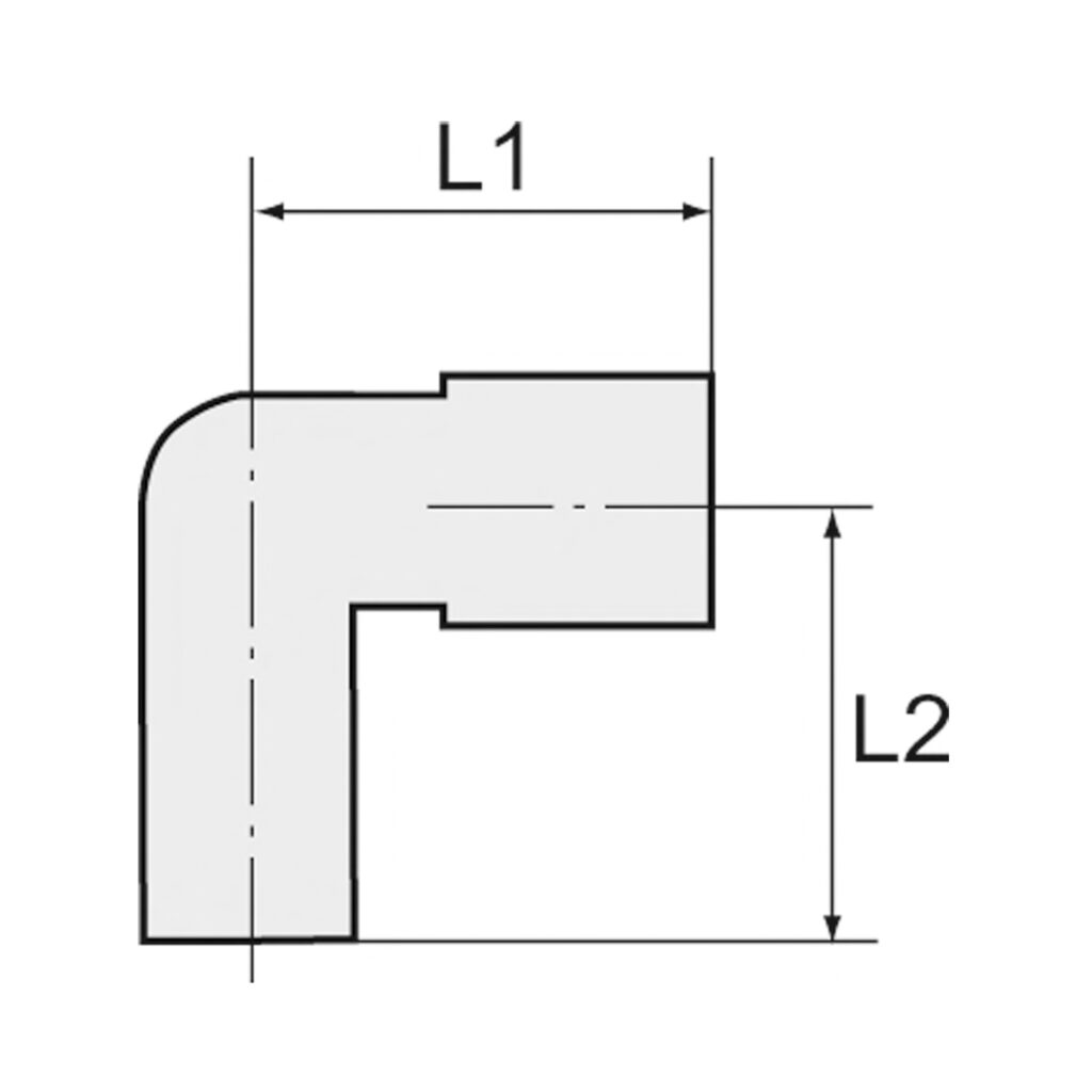 L-Steckverbindung, Stecknippel 3 mm »Blaue Serie« mini, Schl.-Ø 3