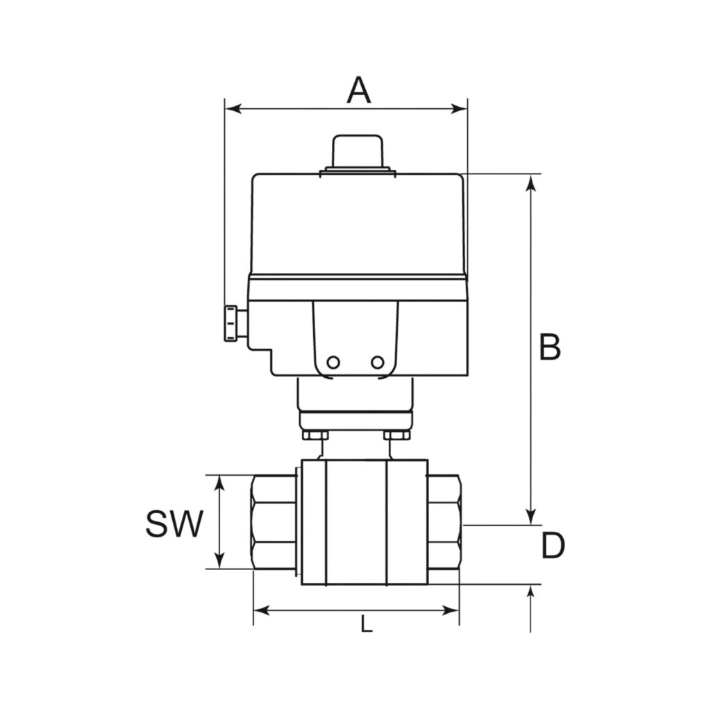 2-Wege-Messingkuha, elektr. Stellantrieb, 230 V AC, 50 Hz, Rp 1/2
