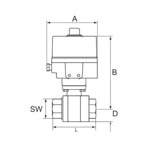 2-Wege-Messingkuha, elektr. Stellantrieb, 230 V AC, 50 Hz, Rp 1/2
