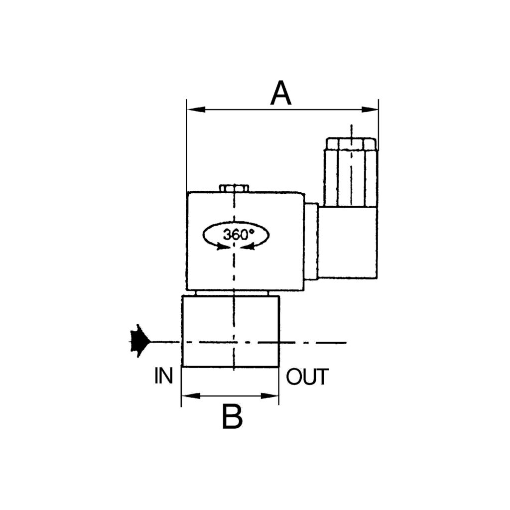 2/2-Wege-MV.,MS,NC,direktg. 230 V,50-60 Hz,NBR,G 1/8, PN 0-12 bar