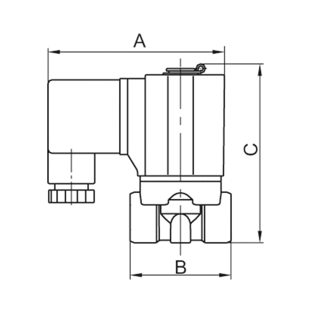 2/2-Wege-MV., MS, NC,direktg.,230 V,50 Hz, G 1/8, PN 0-10 bar