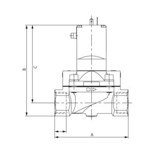 2/2 We-MV, NC, MS, G 1/2, DN 13, PN 0,2-10, NBR, vorge. 230V AC