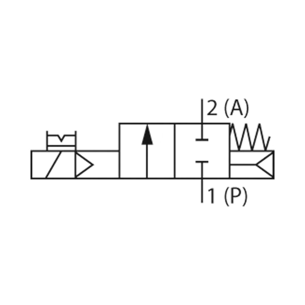 2/2 We-MV, NC, MS, G 1/2, DN 13, PN 0,2-10, NBR, vorge. 230V AC