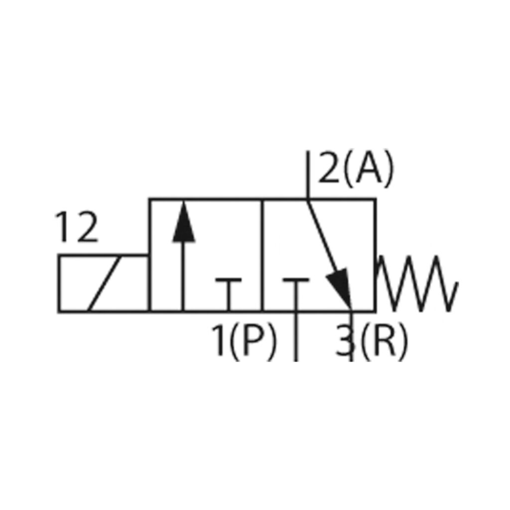 3/2 We-MV, NO, MS, G 1/4, DN 3,0, PN 0-10, NBR, direktg. 24V AC