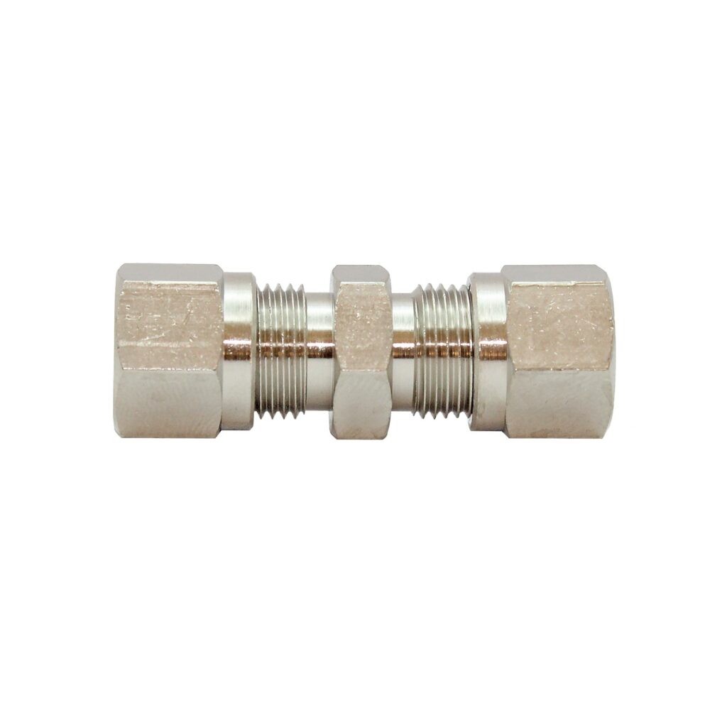 Gerade Verschraubung, Rohr-Außen-Ø 4 mm, SW 10, SW1 10, MS vern.