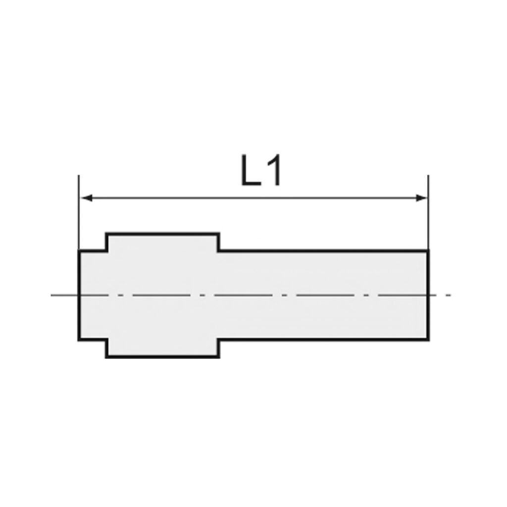 Gerade Steckverb. »click-clock« Stecknippel red. 4 mm, Schl.3