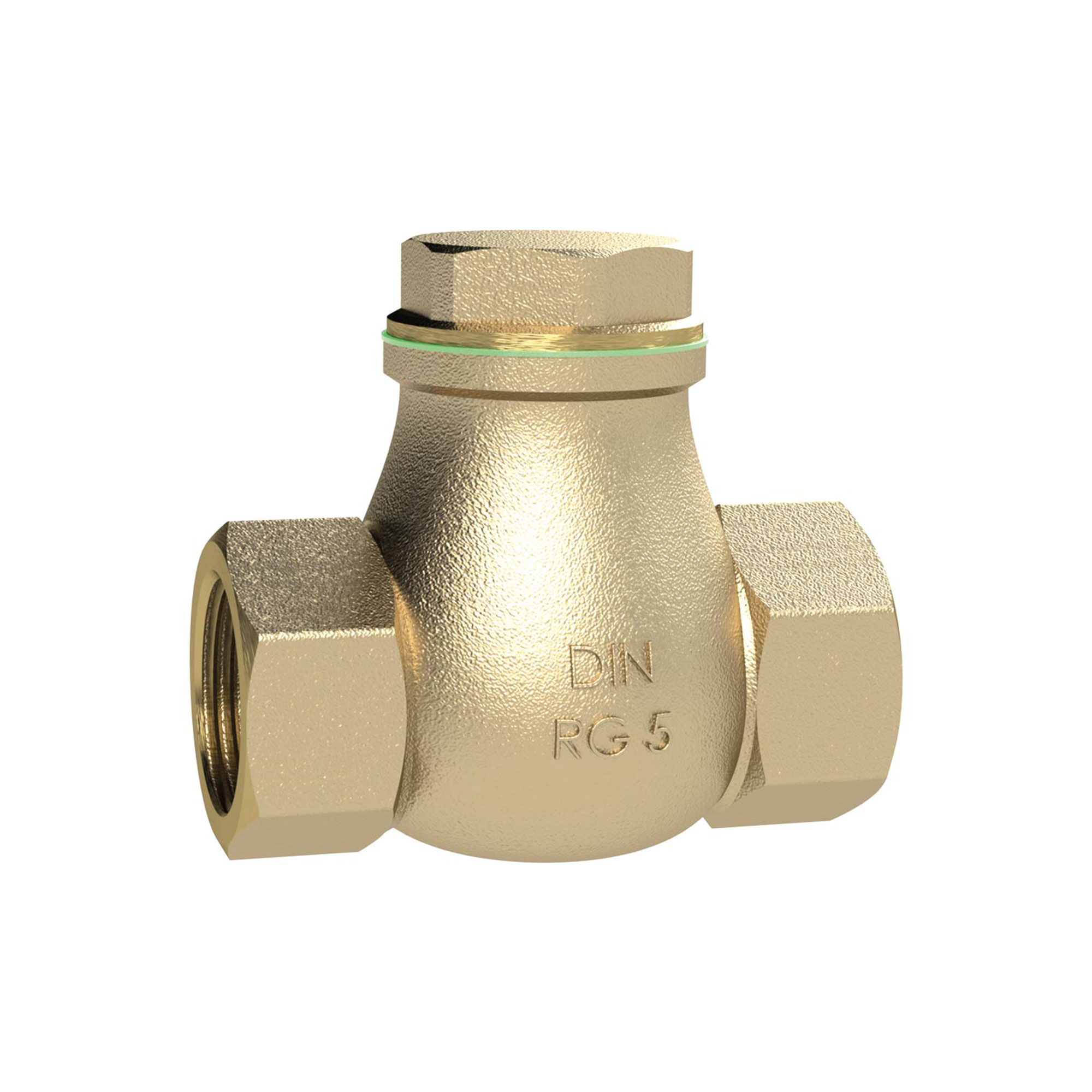 Rückschlagklappe, DN 15, Rotguss, G 1/2, PN max. 16 bar