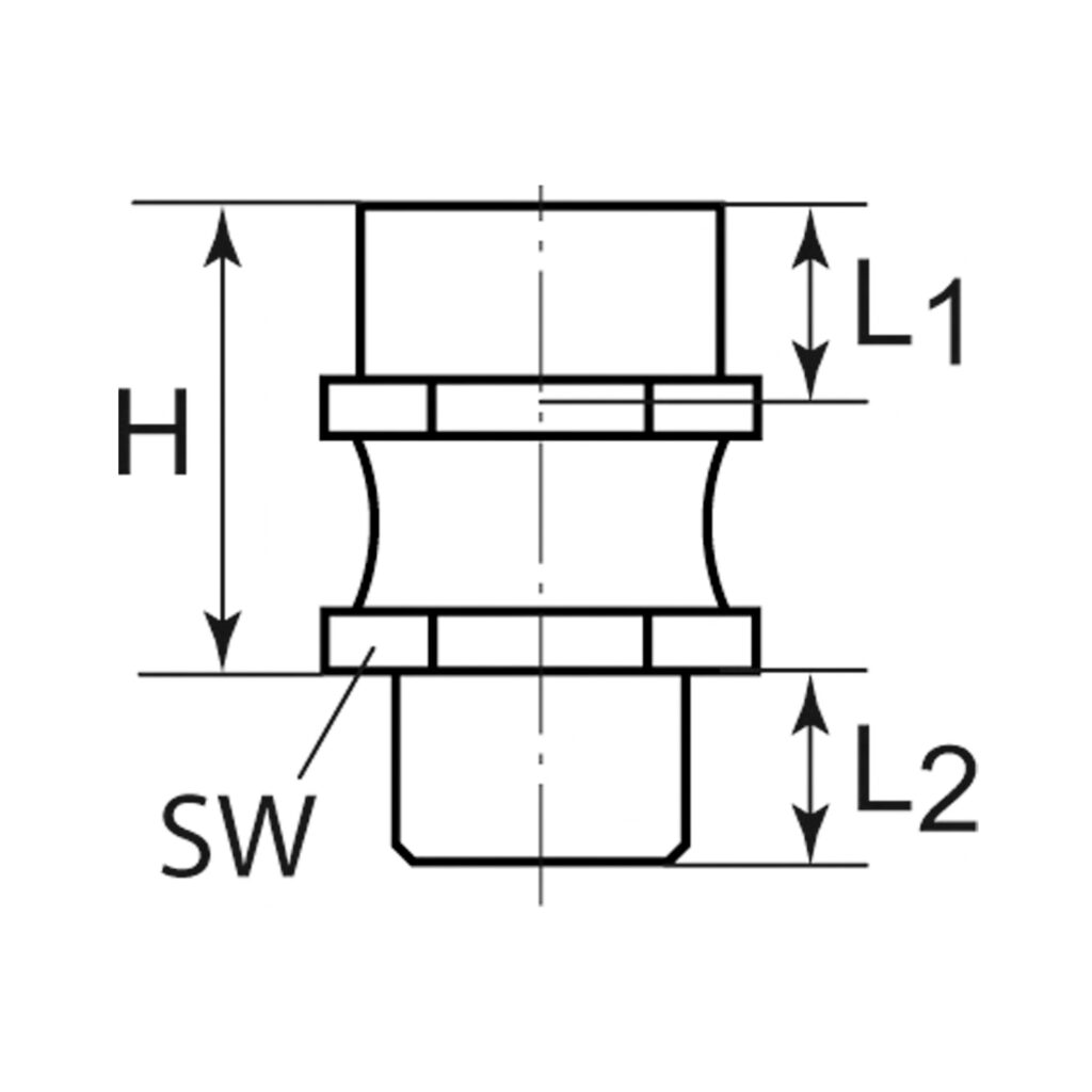 Gelenkige Saugplattenaufhängung »flexolink« G 1/4 IG, M10x1,25 AG