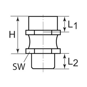Gelenkige Saugplattenaufhängung »flexolink« G 1/4 IG, M10x1,25 AG