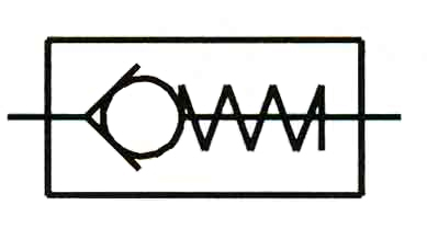 Rückschlagventil, Durchgangsform, MS, G 1/4 IG, 0,2 - 0,4 bar