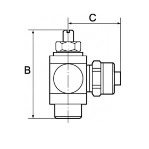 Drosselventil, Drosselung beids. Schnellverschr. M5, Schl.4/2,5