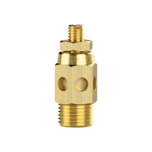 Schalldämpfer, Bronce gesintert, Messing-Gehäuse,einstellbar,G1/8