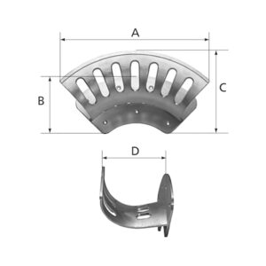 Schlauchhalter, Aluminium unlackiert, klein