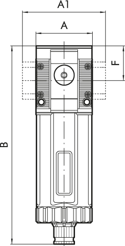 Ölfilter »SYNTESI«, BG 1, ohne Buchsen, 0,01 µm, RMSA halbautom.