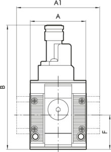 Druckschalter »SYNTESI«, BG 1, ohne Buchsen, 2 m Kabel