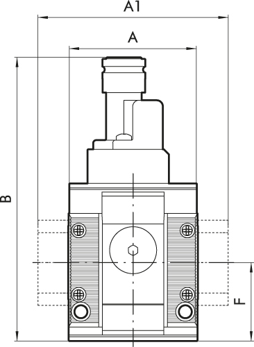 Druckschalter »SYNTESI«, BG 1, ohne Buchsen, 2 m Kabel