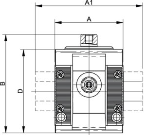 Druckregler pneumatisch vorgesteuert »SYNTESI«, BG 1, o. Buchsen